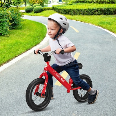 12 Inch Toddler Balance No Pedal Bicycle w/ Inflatable Rubber Tires