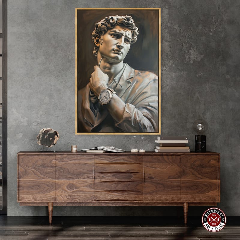 Notoriart Classy Sculpture Framed Men Style 1 Piece Canvas Wall Art