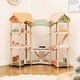 preview thumbnail 12 of 18, Costway Kids Wooden Dollhouse Aged 3-8 Years Old with 32PCS Realistic - See Details