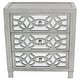 preview thumbnail 3 of 28, Silver Orchid Fonda Glam Mirrored Cutout 3-drawer Chest