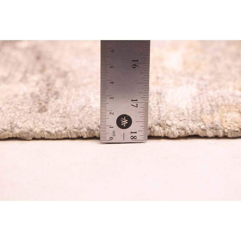 ECARPETGALLERY Hand-knotted Legacy Grey Silk Rug - 6'8 x 9'7