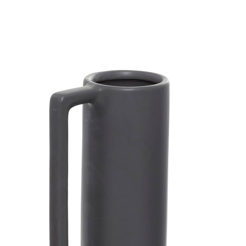 CosmoLiving by Cosmopolitan Ceramic Vase with Handles (Set of 3) - Black or White