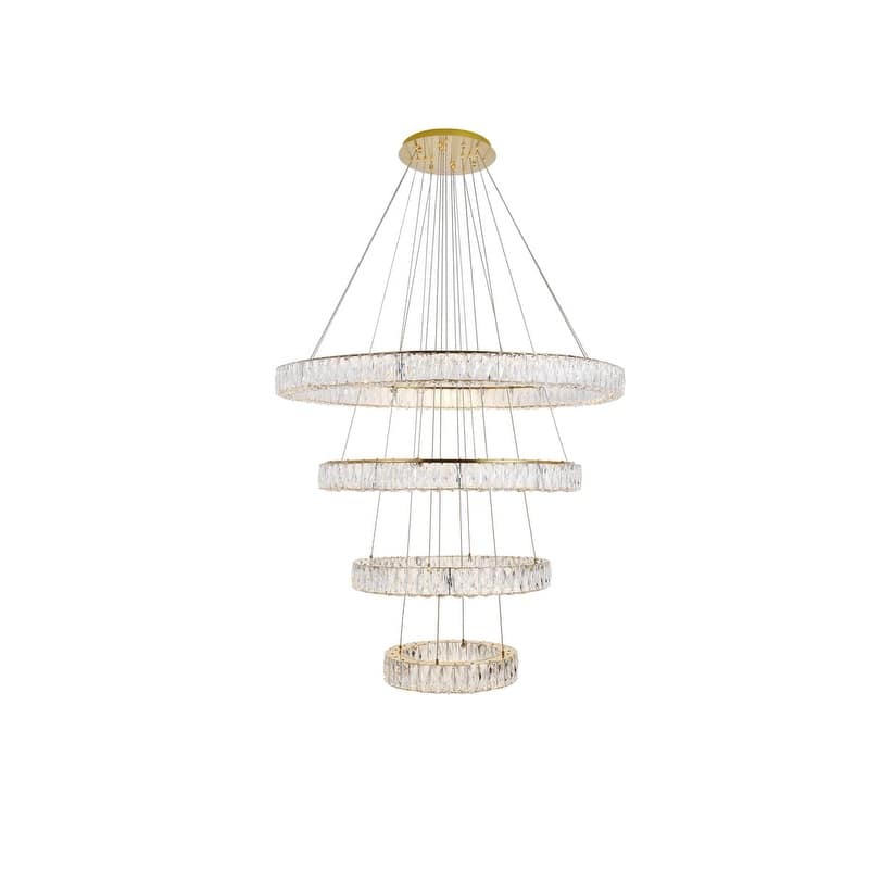 Madelyn 4-Light LED Chandelier Clear Royal Cut Crystal - 42"W X 24.4"H - 42"W X 24.4"H