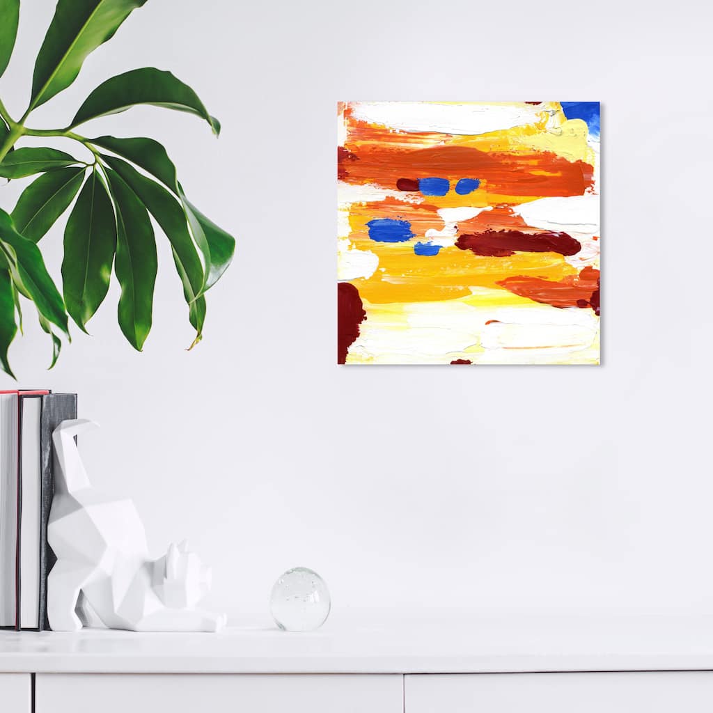 Wynwood Studio Canvas Abstract River Yellow and Modern & Contemporary Wall Art Canvas Print