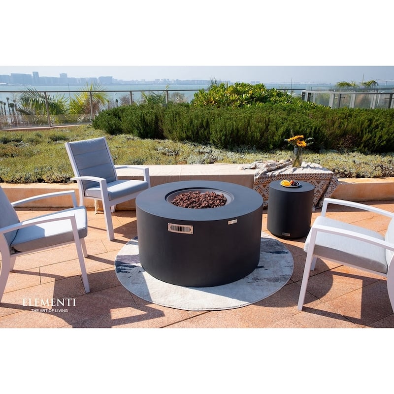 Sol Living Pacaya Round Propane Fire Pit 45,000 BTUs - 43 x 43 Inches - 43 x 43 in.