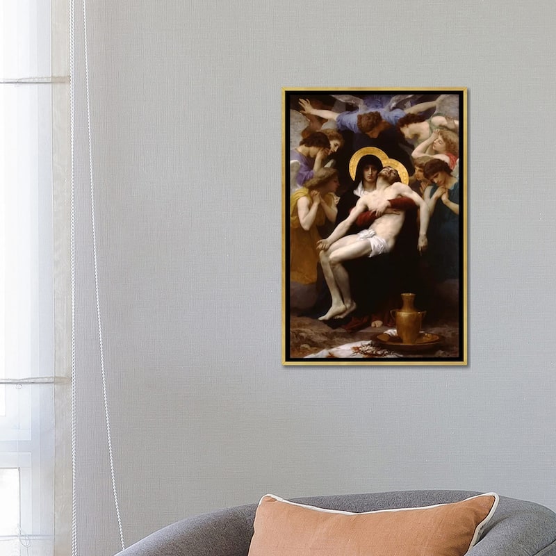 iCanvas "Pieta 1876" by William-Adolphe Bouguereau Framed Canvas Print
