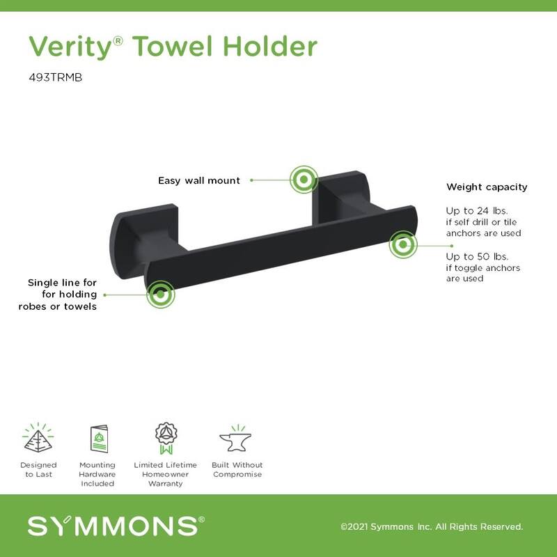 Symmons 493TR Verity 7" Hand Towel Bar