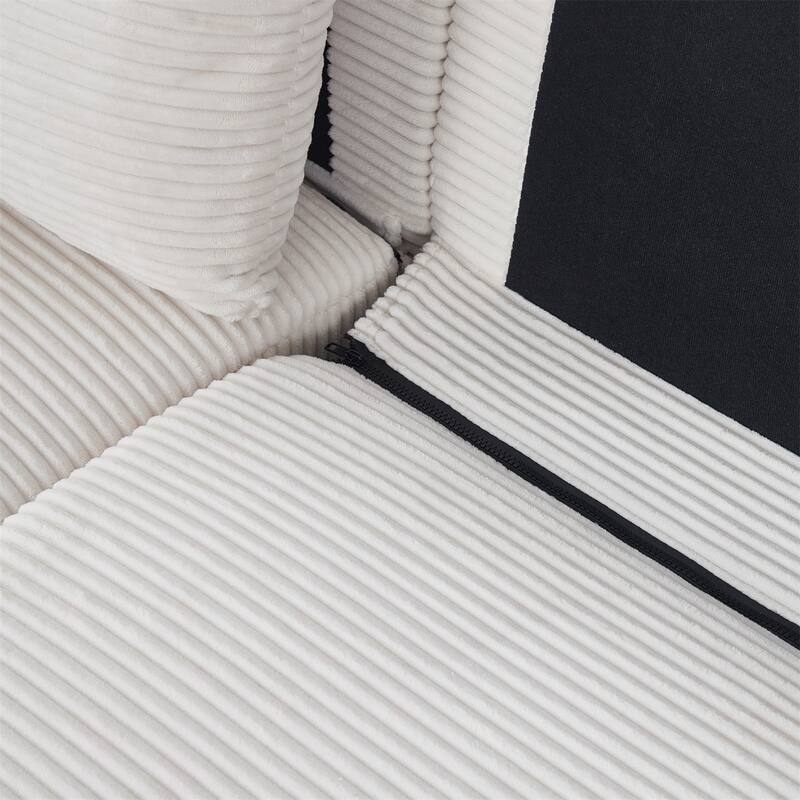82 Inch Sofa, Comfy Sofa Couch Extra Deep Seats, Corduroy Couch for Living Room Loveseat Removable Sofa Cover Cushions