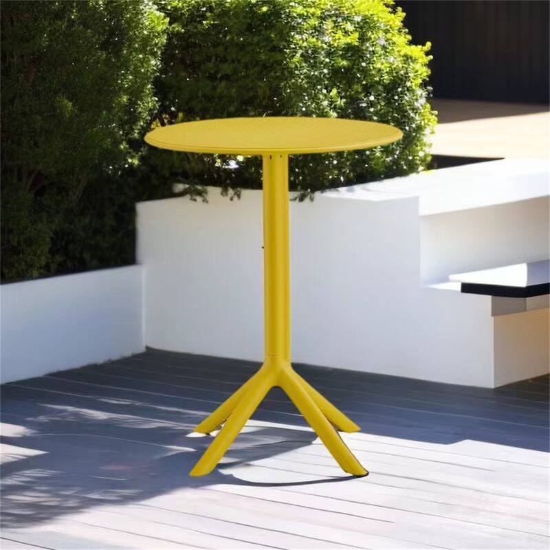 3 Piece Plastic Arm Chair Bistro with two Chairs and a Table