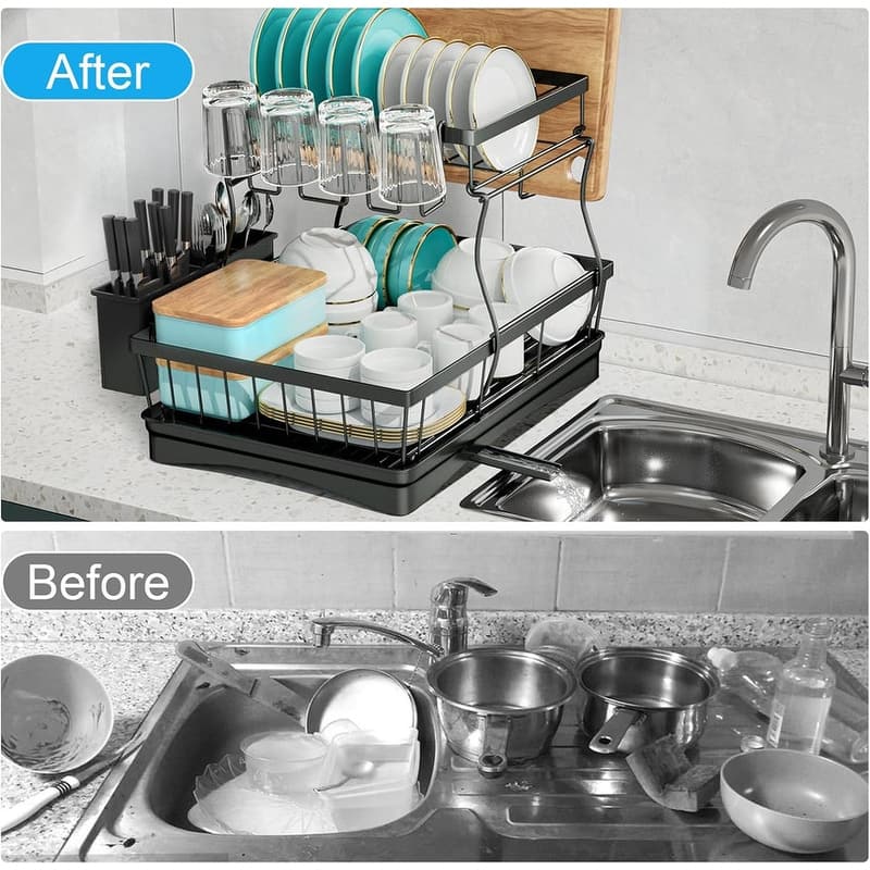 Large Dish Drying Rack for Kitchen Counter
