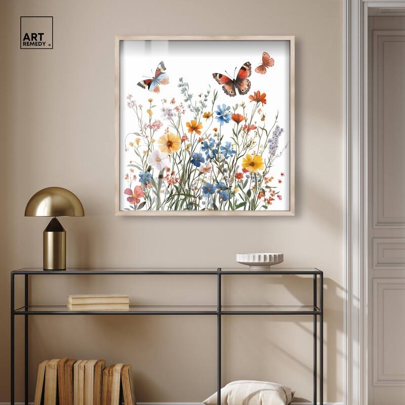 Garden of Fluttering Shadowbox by Art Remedy