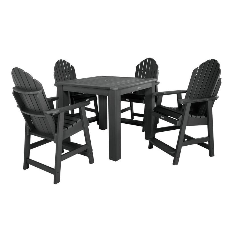 HIGHWOOD Hamilton 5-piece Counter Height Outdoor Dining Set - Black