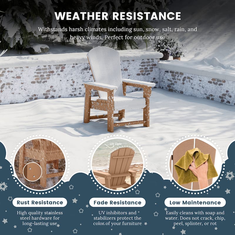 Laguna Kids Outdoor Poly Adirondack Chair (Set of 4)