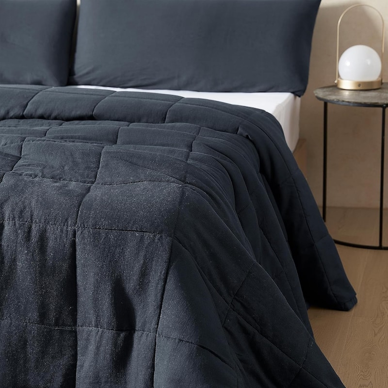 Dark Sky Reserve® - Bamboo Linen Comforter - Portugal Made - Nightfall Navy