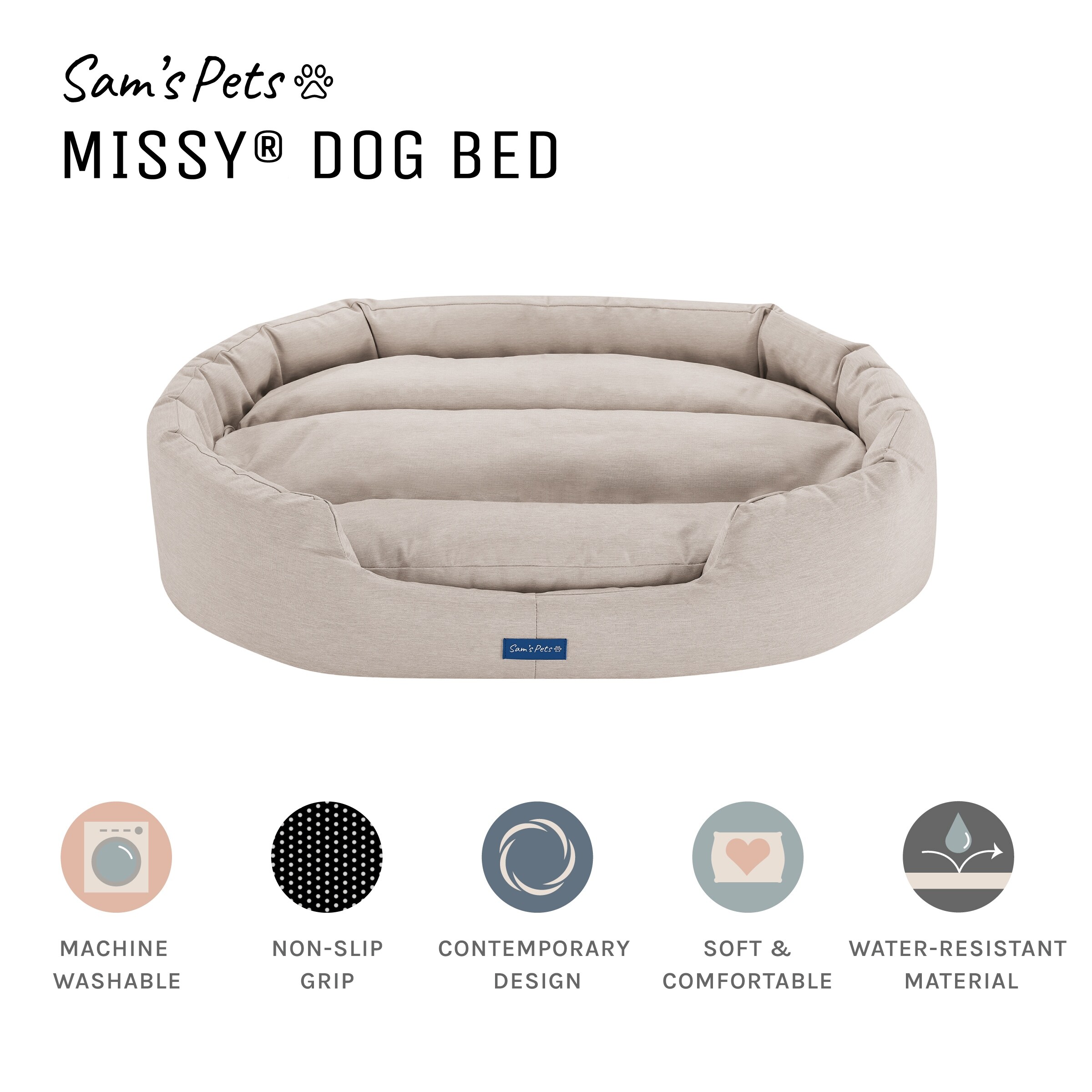 Sam s Pets Missy Round Dog Bed Bed Bath Beyond 32632132