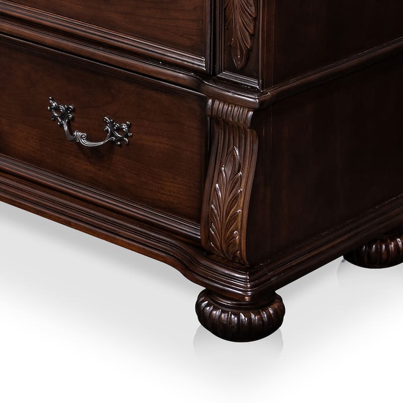 Ulis Traditional 50-inch 4-Drawer Cherry Media Chest by Furniture of America