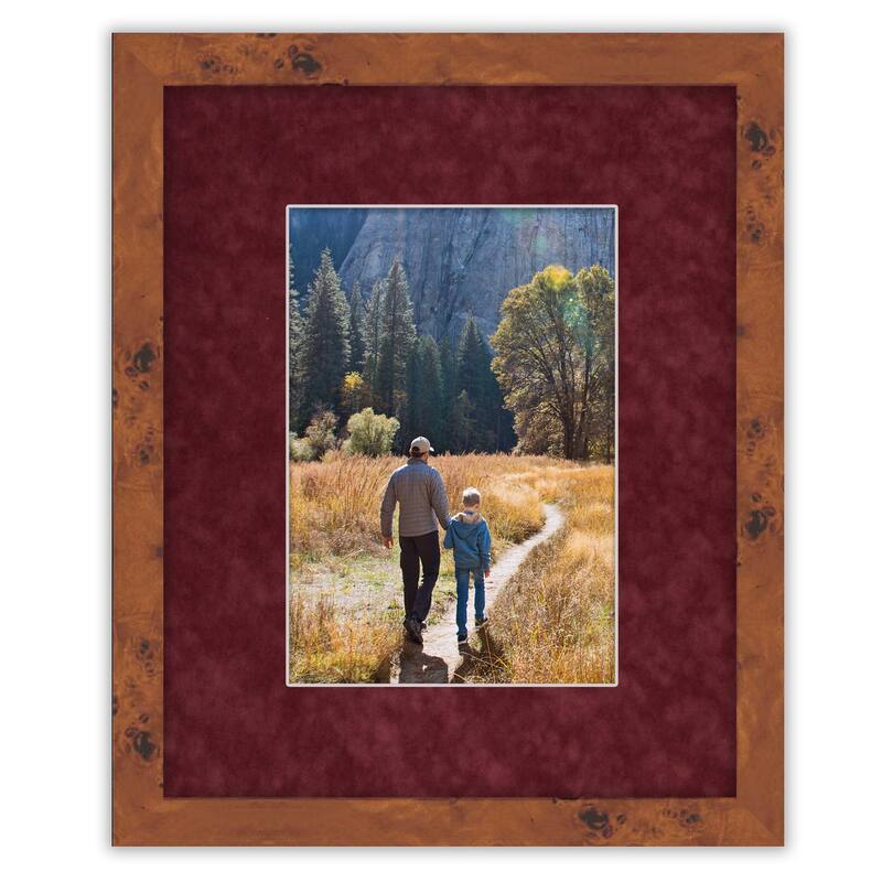 20x20 Mat for 8x8 Photo - Dark Red Suede Matboard for Frames Measuring 20 x 20 Inches - To Display Art Measuring 8 x 8 Inches