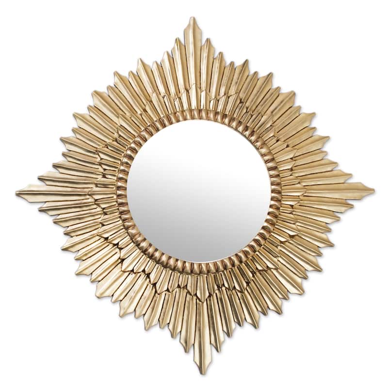 Handmade Radiant Sun Mohena mirror(Peru) - Gold