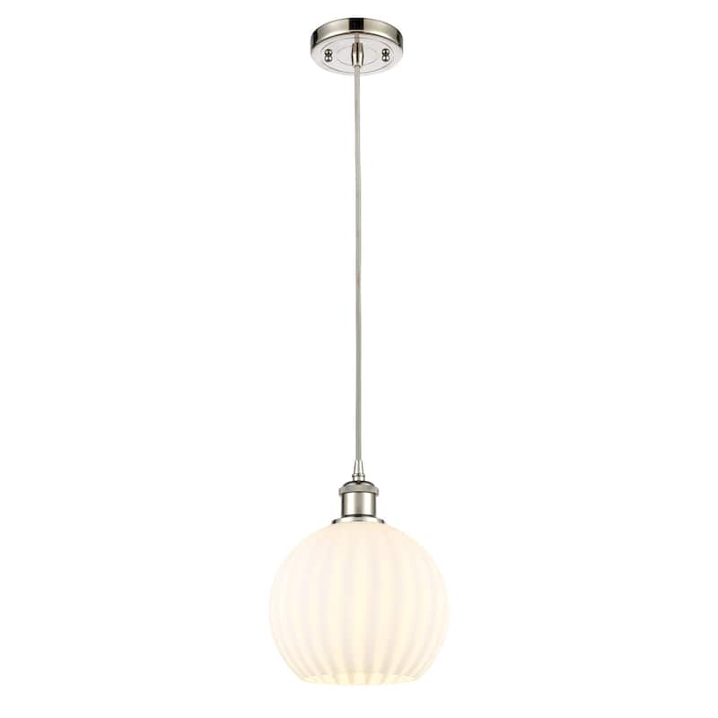 Innovations Lighting 516-1P-10-8 White Venetian Pendant White Venetian