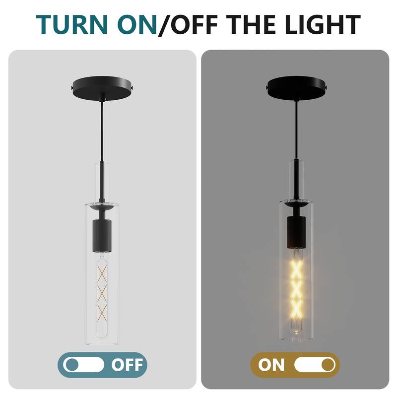 3 Pack Black Pendant Lights for Kitchen Island