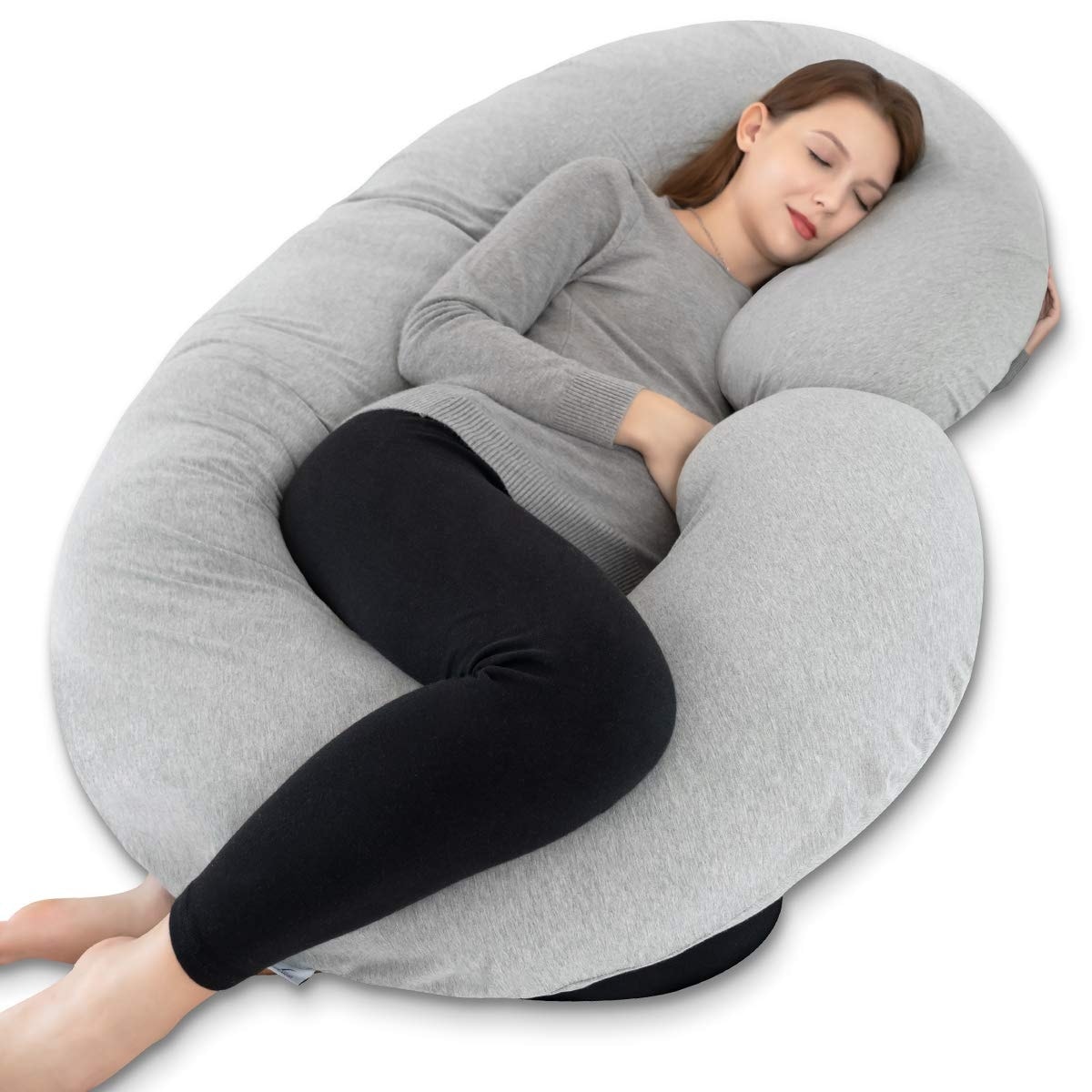 Full Body Pillow for Pregnancy Maternity Pillow with Contoured U Shape by Bluestone White On Sale Bed Bath Beyond 37191486