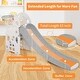 preview thumbnail 6 of 4, 3-in-1 Slide for Kids Freestanding Game Slide with Extra Long Slipping Slope and Basketball Hoop