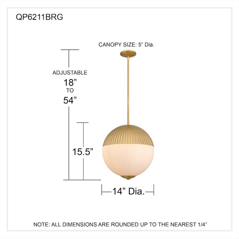 Mia 2-Light Brushed Gold Pendant Light