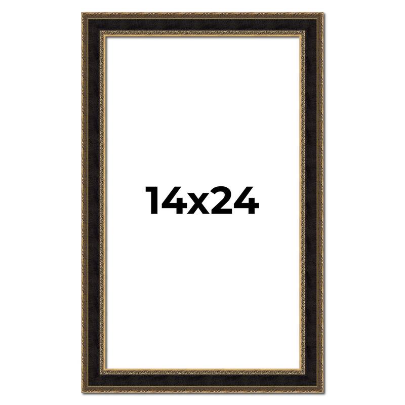 14x24 Frame Gold Antique Vintage Sold Wood Picture Frame | 1.75 Inch