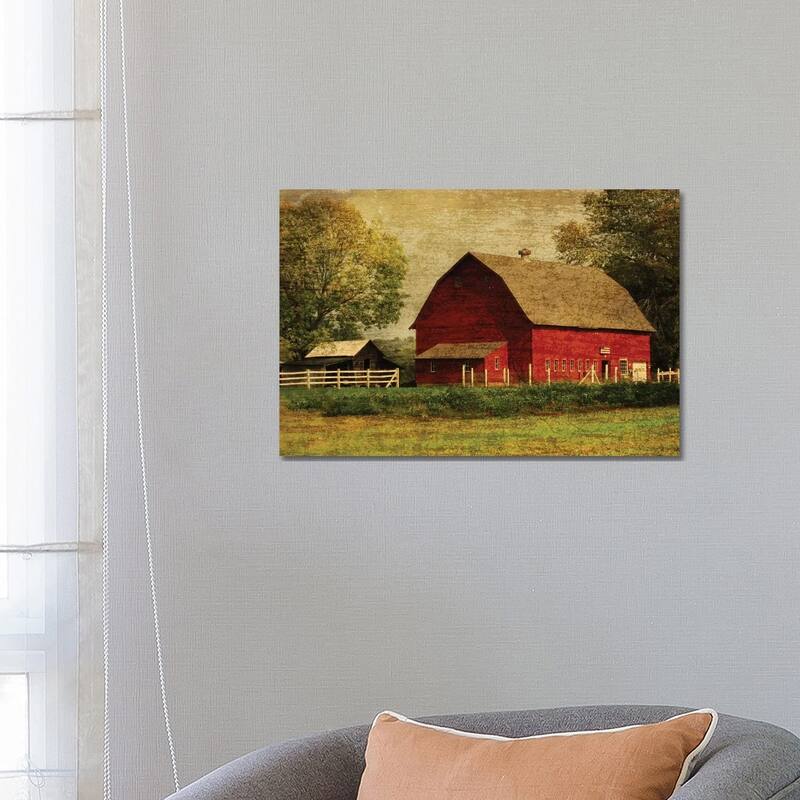 iCanvas "Red Barn" by Graffi*Tee Studios Canvas Print - 18x26x1.5