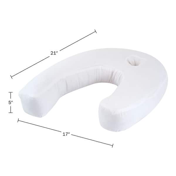 Contour Side Sleeper Pillow for Neck, Shoulder, and Back Pain Relief by Windsor Home - White