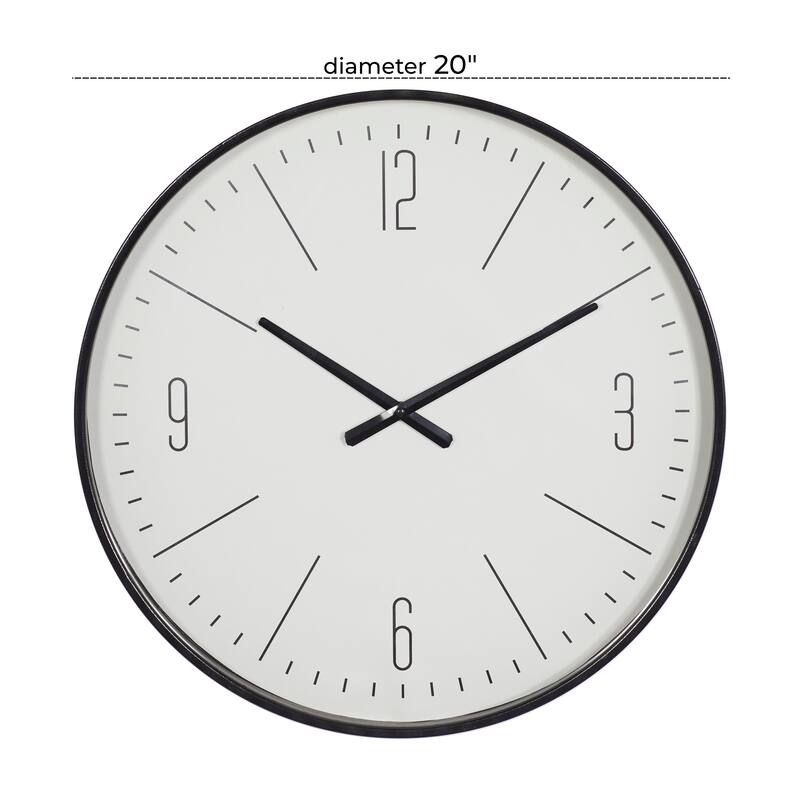 Glass Contemporary Wall Clock 20 x 20 x 2 - 20 x 2 x 20