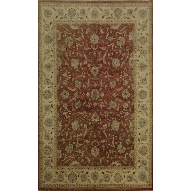 Hand Knotted Oriental 100% Wool Carpet Traditional All-Over Oranges & Rust Peshawar Area Rug - 14' 3'' X 10' 2''