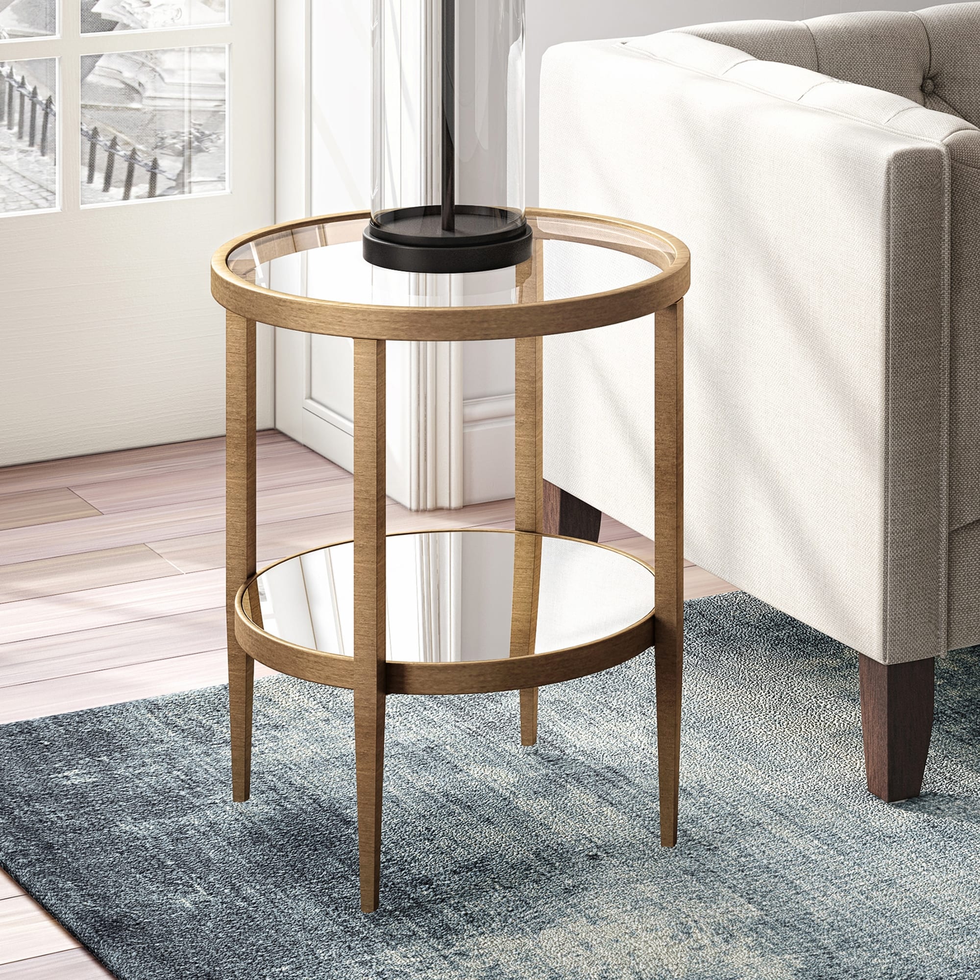 Silver orchid end on sale table