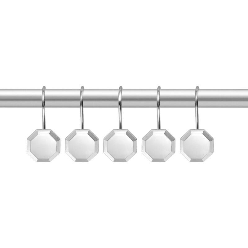 Utopia Alley Shower Rings, Shower Curtain Rings for Bathroom, Rustproof Zinc Shower Curtain Hooks Rings, Set of 12