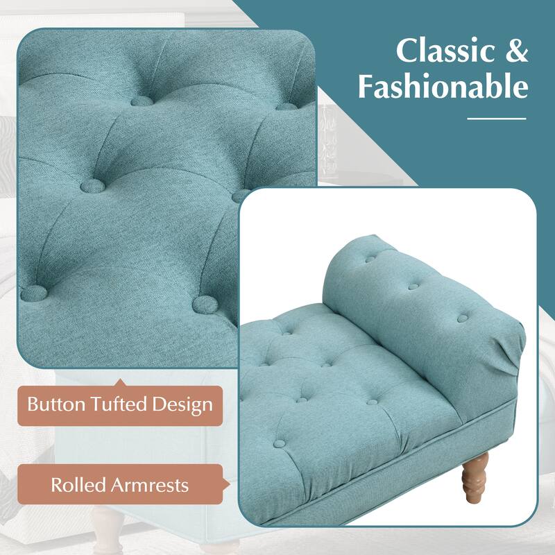 Christopher Knight Home - Wren Upholstered Tufted Bed Bench with Premium Foam and Diamond Button Detail