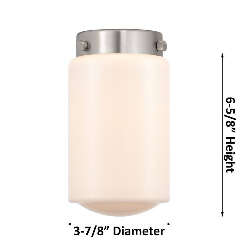 Innovations Lighting Dover 6" Wide Convertible Flush Mount Ceiling - Polished Nickel / Matte White