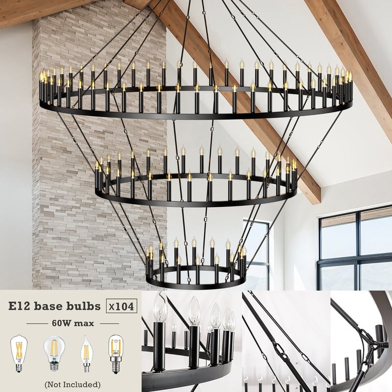 Extra Large Wagon Wheel Chandelier High Ceiling Farmhouse Chandeliers