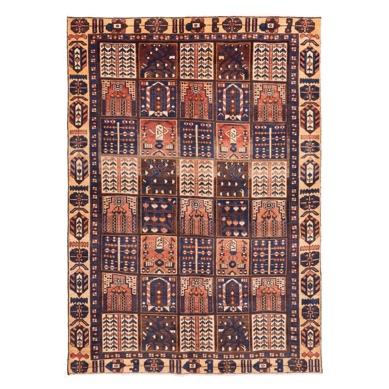ECARPETGALLERY Hand-knotted Kayseri Vintage Brown Wool Rug - 6'3 x 9'0