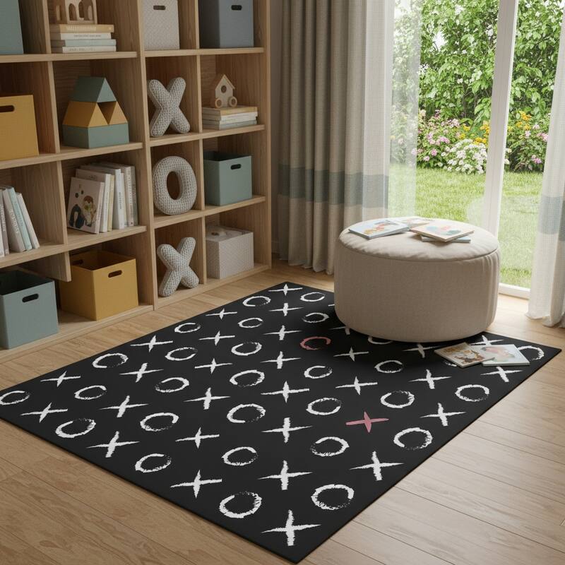 HomeRoots Juvenile/Youth Casual Rectangle Area Rug - 5' X 7'