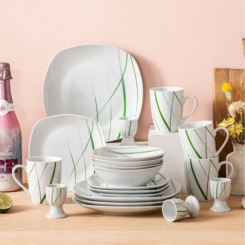 VEWEET Aviva 20-piece Porcelain Dinnerware Set (Service for 4)