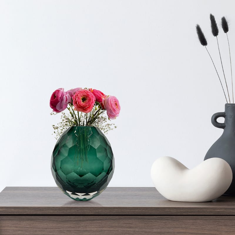 6" High Premium Contemporary Glass Bud Vase for Flowers