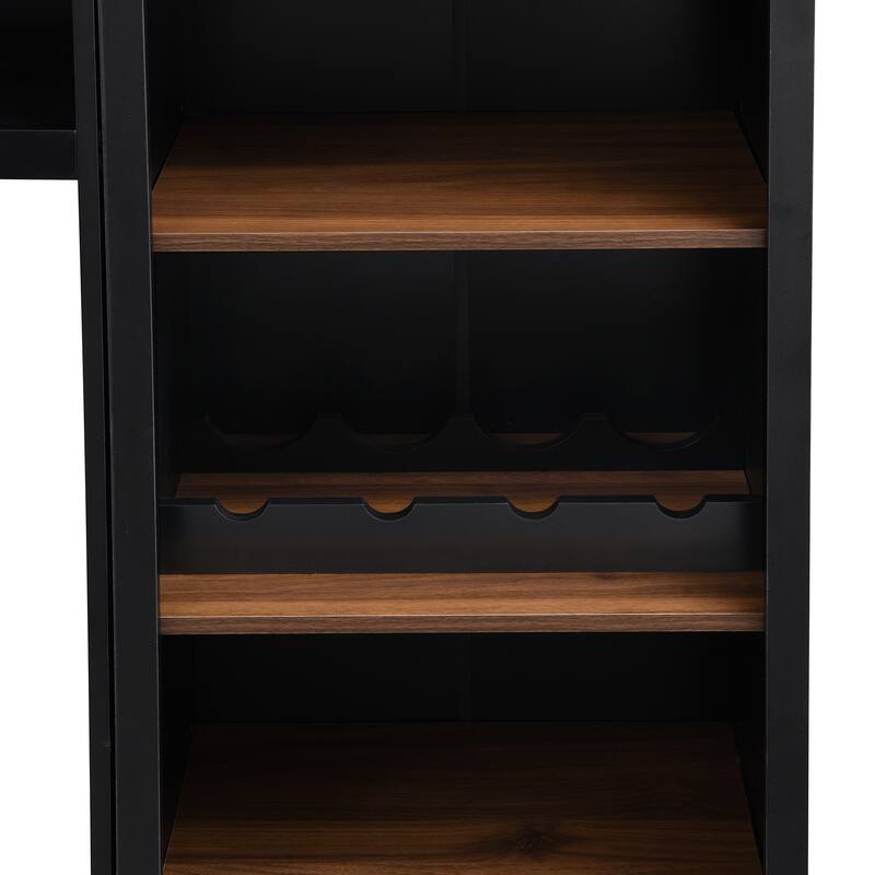 Entertainment Wall Unit Set with Bookshelf for TVs Up to 70", Mid-Century Media Console TV Stand with Adjustable Shelves