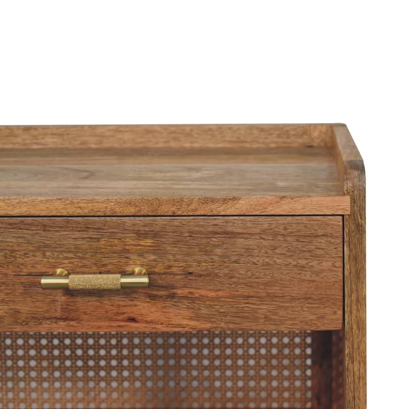HomeRoots 23" Oak Solid Wood One Drawer Nightstand