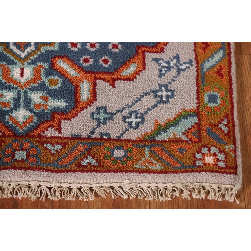 Geometric Kazak Indian Runner Rug Hallway Handmade Wool Carpet - 2'6"x 10'3"