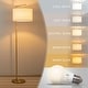 preview thumbnail 39 of 46, Brightech Montage Modern 60 in. Contemporary Arc LED Color Adjusting Floor Lamp with White Fabric Drum Shade