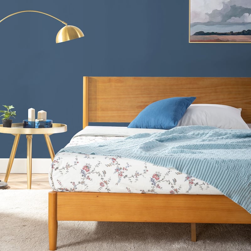 Priage by ZINUS Mid Century Wood Platform Bed Frame