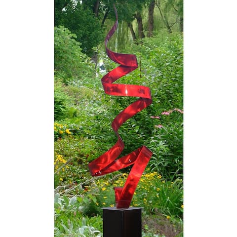 Statements2000 Metal Garden Sculpture Indoor Outdoor Yard Art Decor by Jon Allen - Twist - 49" x 15" x 15"