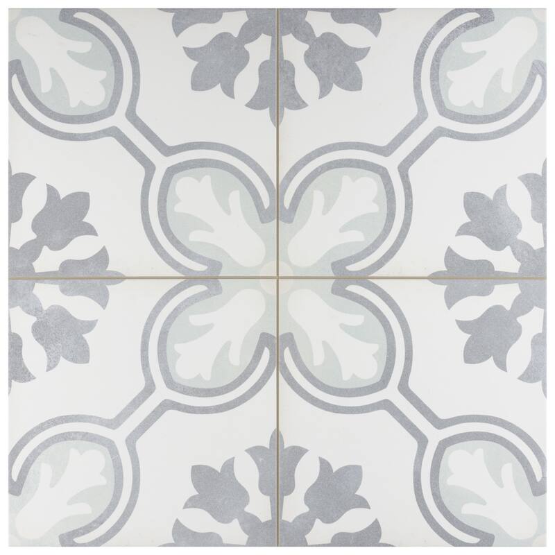 Merola Tile Amberely Orchid Mint 17-3/4" x 17-3/4" Porcelain Floor and Wall Tile
