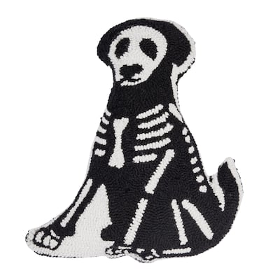 Dog SkeletonShaped Hooked Pillow