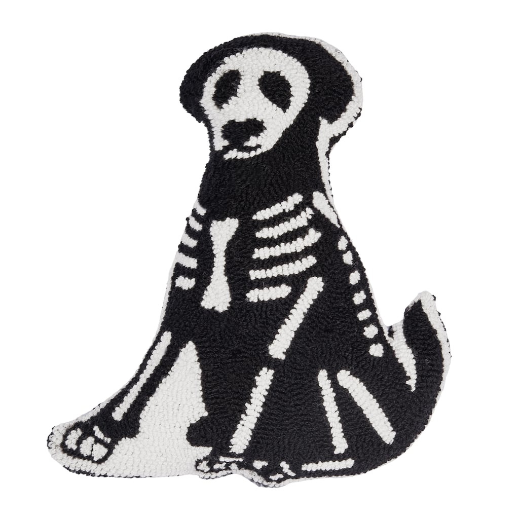 Dog SkeletonShaped Hooked Pillow